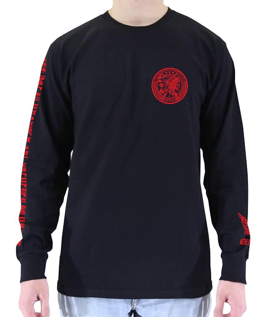 NEW MEN'S PRINTED CHAOS LONG SLEEVE TSHIRT ROCK AND ROLL
