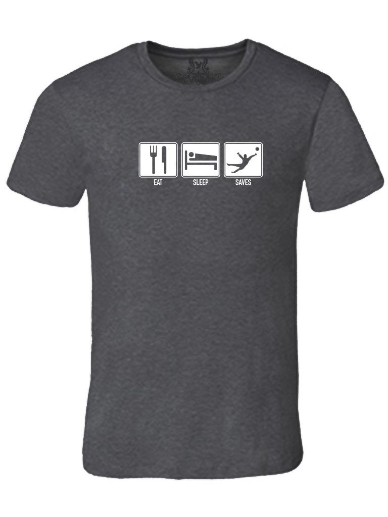 NEW MEN'S PRINTED EAT SLEEP SAVES ANALOGY FUNNY CHRISTIAN JESUS SAVES TSHIRT - Picture 15 of 18