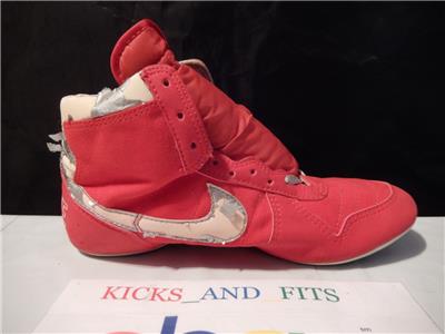 VTG OG 1987 Nike Wrestling Shoes Red Silver size 9 greco combatant ...