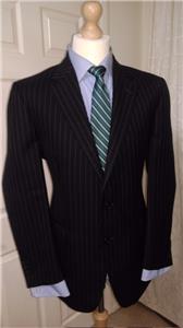 Luxury Mens GIEVES & HAWKES Black PinStripe Suit Jacket 42R | eBay