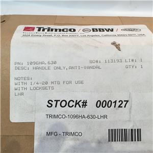 1096HA-LHR TRIMCO LR ANTI-VANDAL HANDLE ONLY W//2-3//4/"BACKSET SINGLE DOOR 1-1//4/"