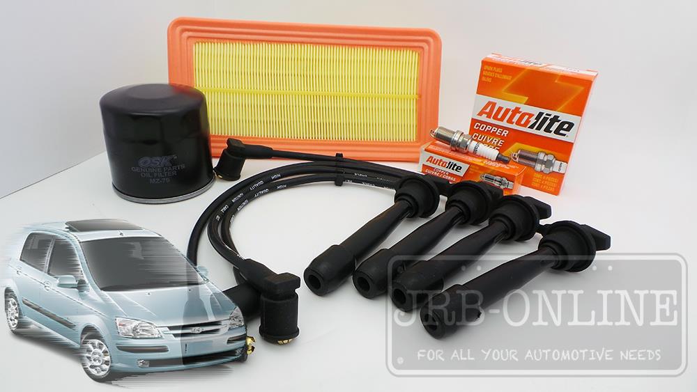 Hyundai Getz TB G4ED 1.6 L Air Oil Filter Spark Plugs Ignition Leads