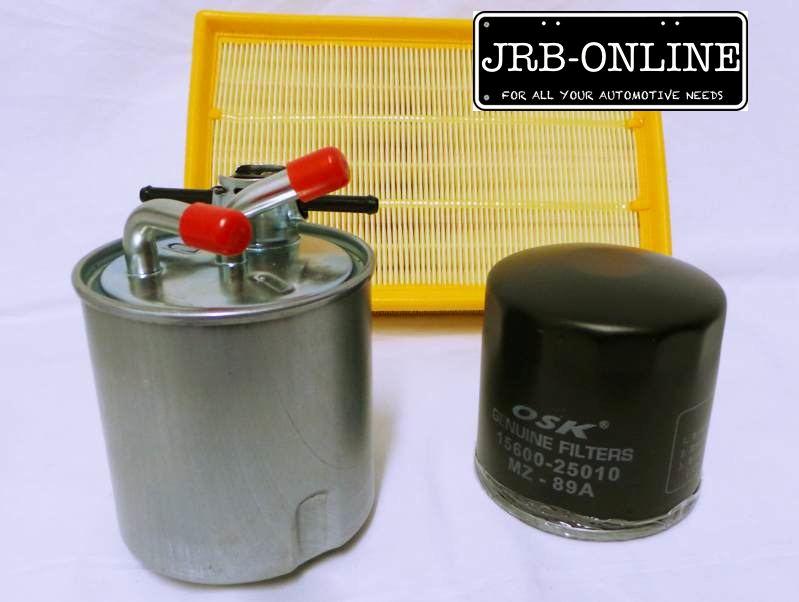 NISSAN NAVARA 2.5L TURBO DIESEL AIR OIL FUEL FILTER D40 YD25 06ON