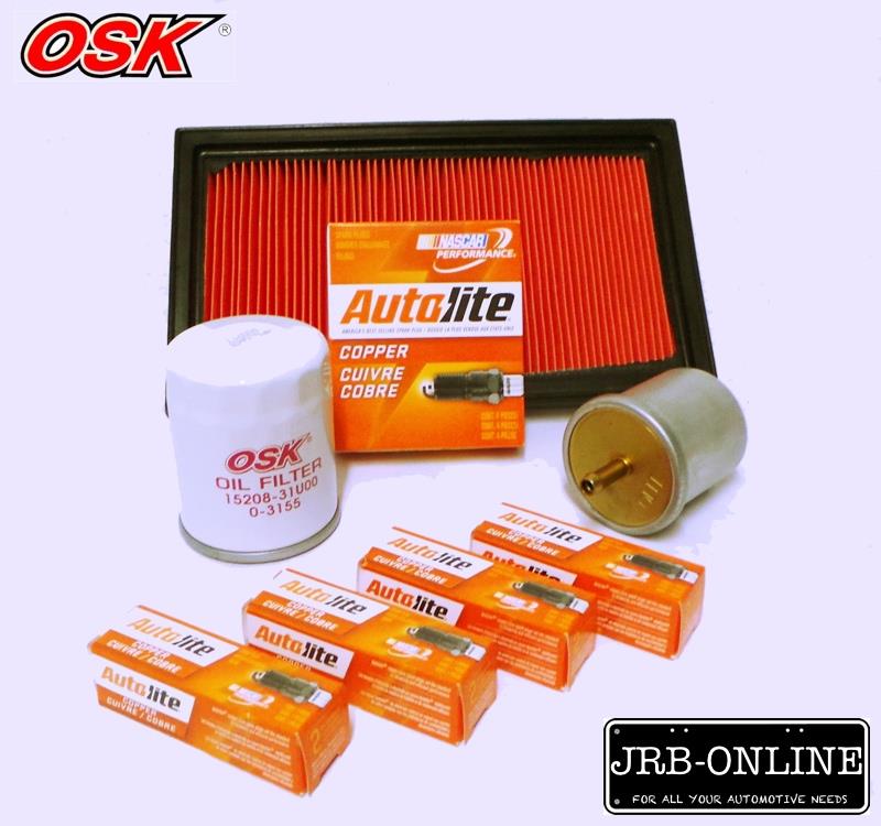 NISSAN NAVARA D22 PETROL KA24DE OIL AIR FUEL FILTER SERVICE KIT+SPARK PLUG 9905 eBay