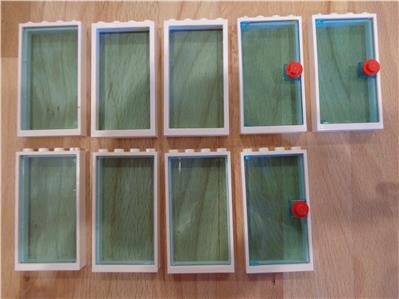 LEGO White 1x4x6 Frame with Translucent Light Blue Window
