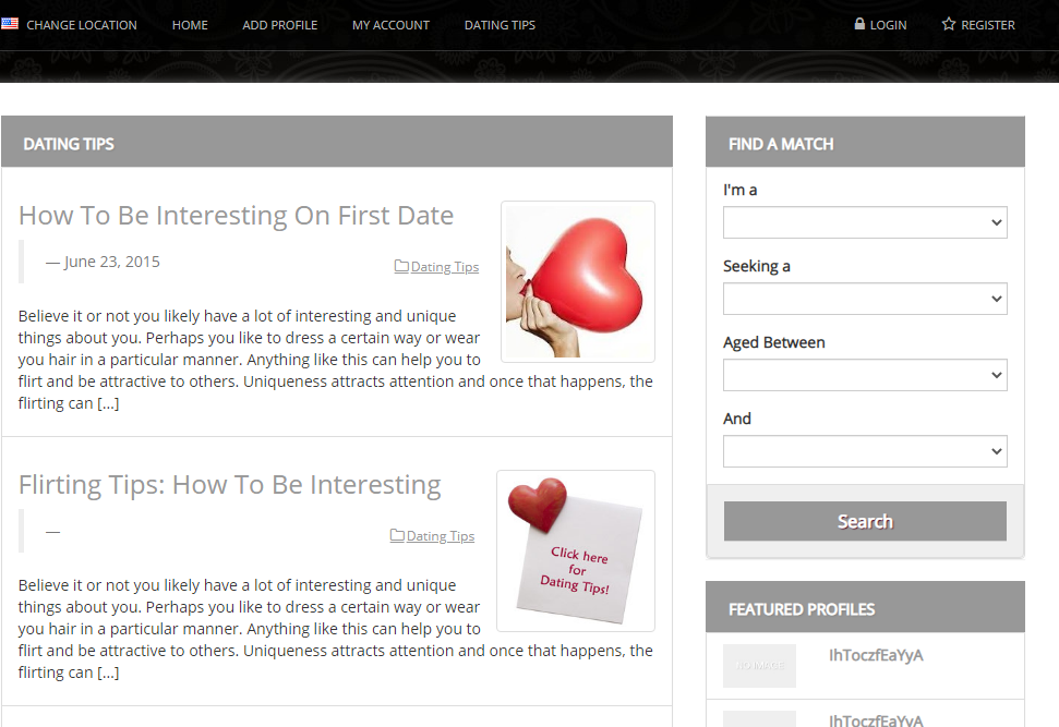 dating website hosting
