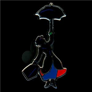 Musical Mary Poppins with Umbrella #2 Silhouette Disney Pin 49083