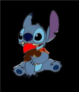 Stitch Attacks Snacks September Stitch Candy Apple Disney Pin