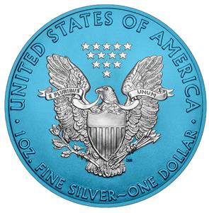 USA 2019 1$ American Eagle 1 oz Silver Space Blue Edition Coin 500 pcs PRESALE