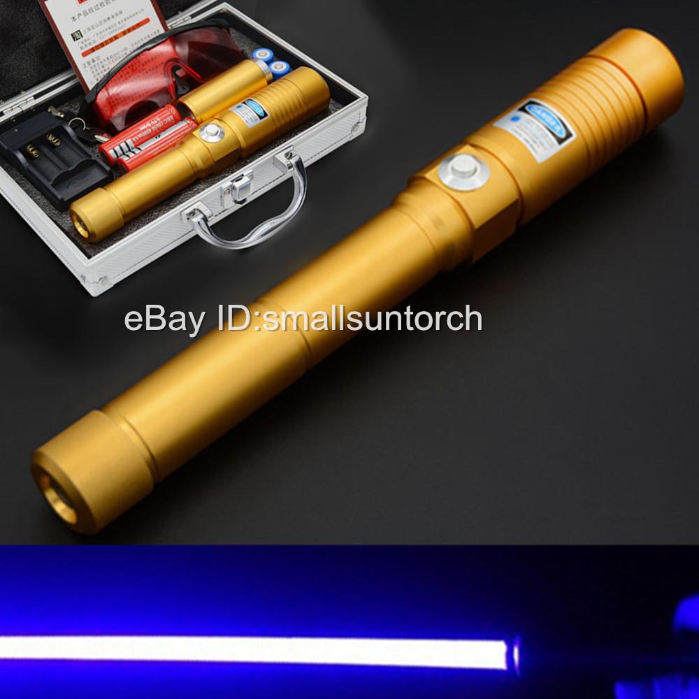 2018 Powerful Blue Laser Pointers Laser Torch Pen 5000LM ...