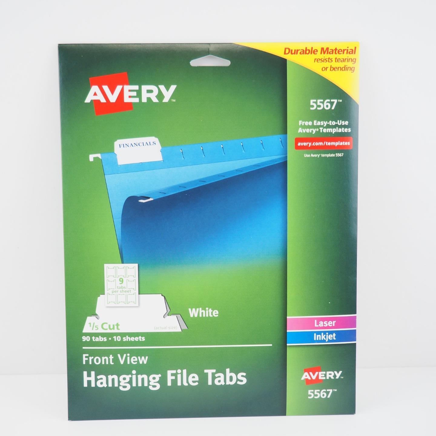 avery-5567-front-view-hanging-file-tabs-90-pcs-10-sheets-new-ebay