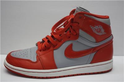 grey and orange jordan 1