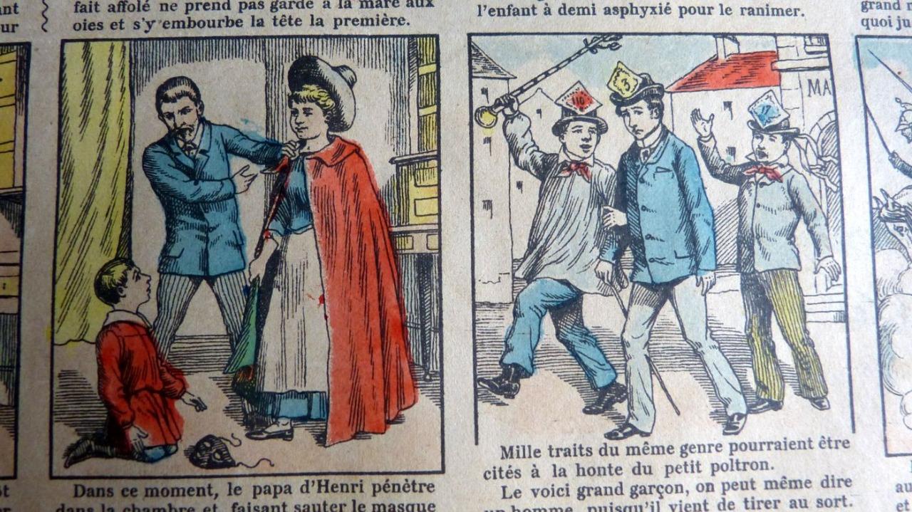 3 Leaf Imaginerie Epinal 19 Jh Comics Precursor Cream Bare Rarity