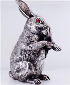 【AND A ASH】Parts Bunny Silver 20 Rabbit Bunny Charms, Antique Silver, Jewelry Making