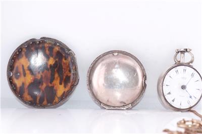 Antique Verge Fusee Silver Triple Case George Prior Pocket Watch