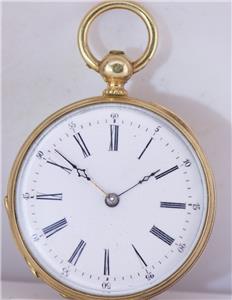 Antique French 18k Gilt Silver Pocket Watch – Memento Mori Skull ...