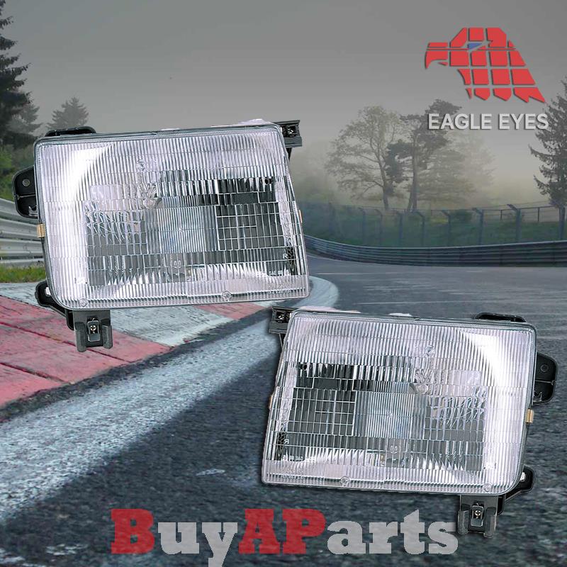 Pair Replacement Headlights For 2000-2001 Nissan Xterra Bulbs /Socket