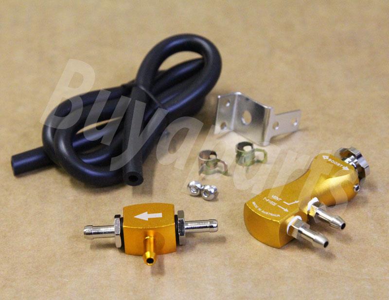 GOLD 130 PSI UNIVERSAL ADJUSTABLE MANUAL GAUGE TURBO BOOST CONTROLLER
