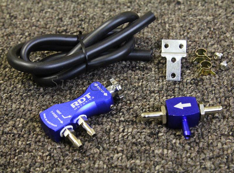 Racing Ajustable Universal Manual de Turbo Boost Anular Controlador Kit Azul