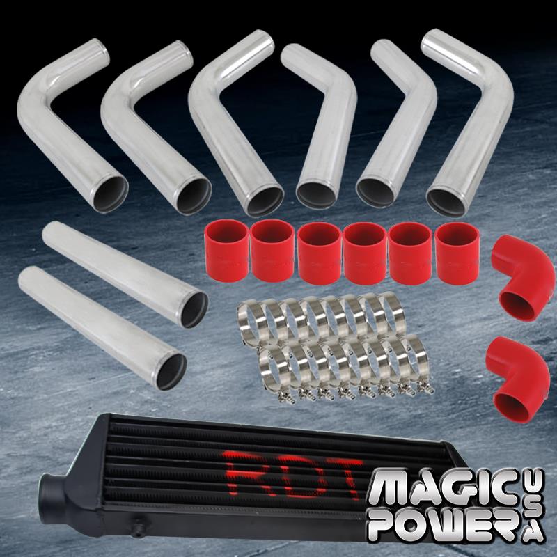 BLUE COUPLER HONDA//ACURA//TOYOTA//MAZDA UNIVERSAL 2.5/" 8PC CHROME ALUMINUM PIPING