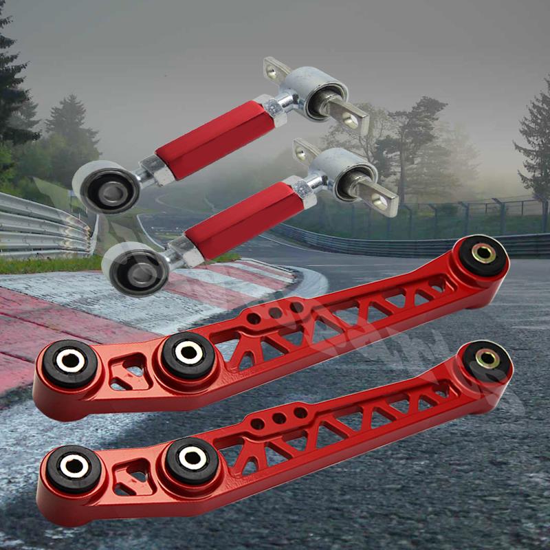 BLACK LOWER CONTROL ARM SUSPENSION REAR CAMBER KIT CIVIC EF EG DA DC2 CRX DEL SO