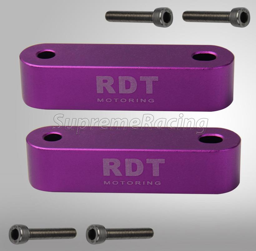 Purple Aluminum 22mm Hood Vent Spacer Riser Kit Honda Civic EF EG EK 1988-2000