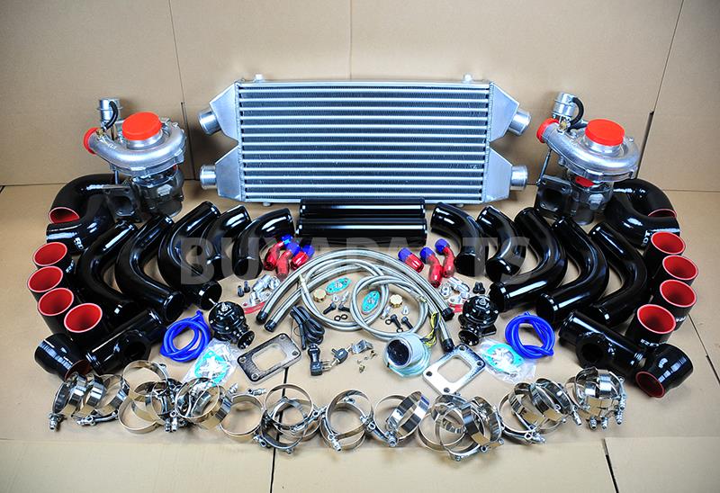 Twin Turbo Kit Intercooler Black Pipe Br Coupler For Nissan 350z