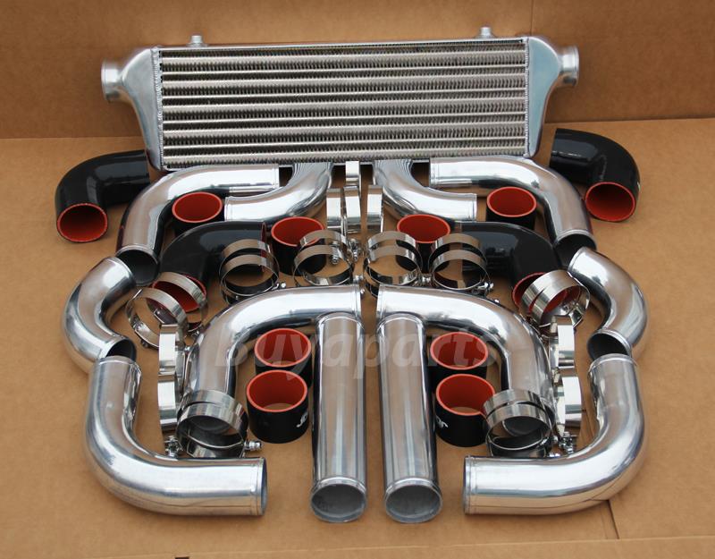 T-BOLT CLAMPS KIT 2.5/' 8 PCS CHROME ALUMINUM INTERCOOLER PIPING BLACK COUPLER
