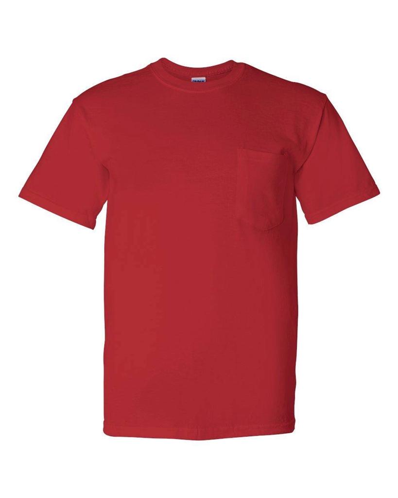 Gildan Mens DryBlend 50/50 Short Sleeve T-Shirt with Pocket Tee Sizes S ...