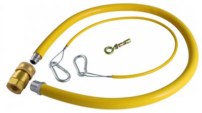 3 x YELLOW GAS HOSE FOR KITCHEN 3//4/" FRYER OVEN GRILL 1 METER LONG QUICK RELEASE