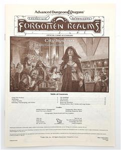 AD&D Forgotten Realms - City System Box Set - 1st Ed - TSR