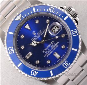 rolex submariner blue dial stainless steel