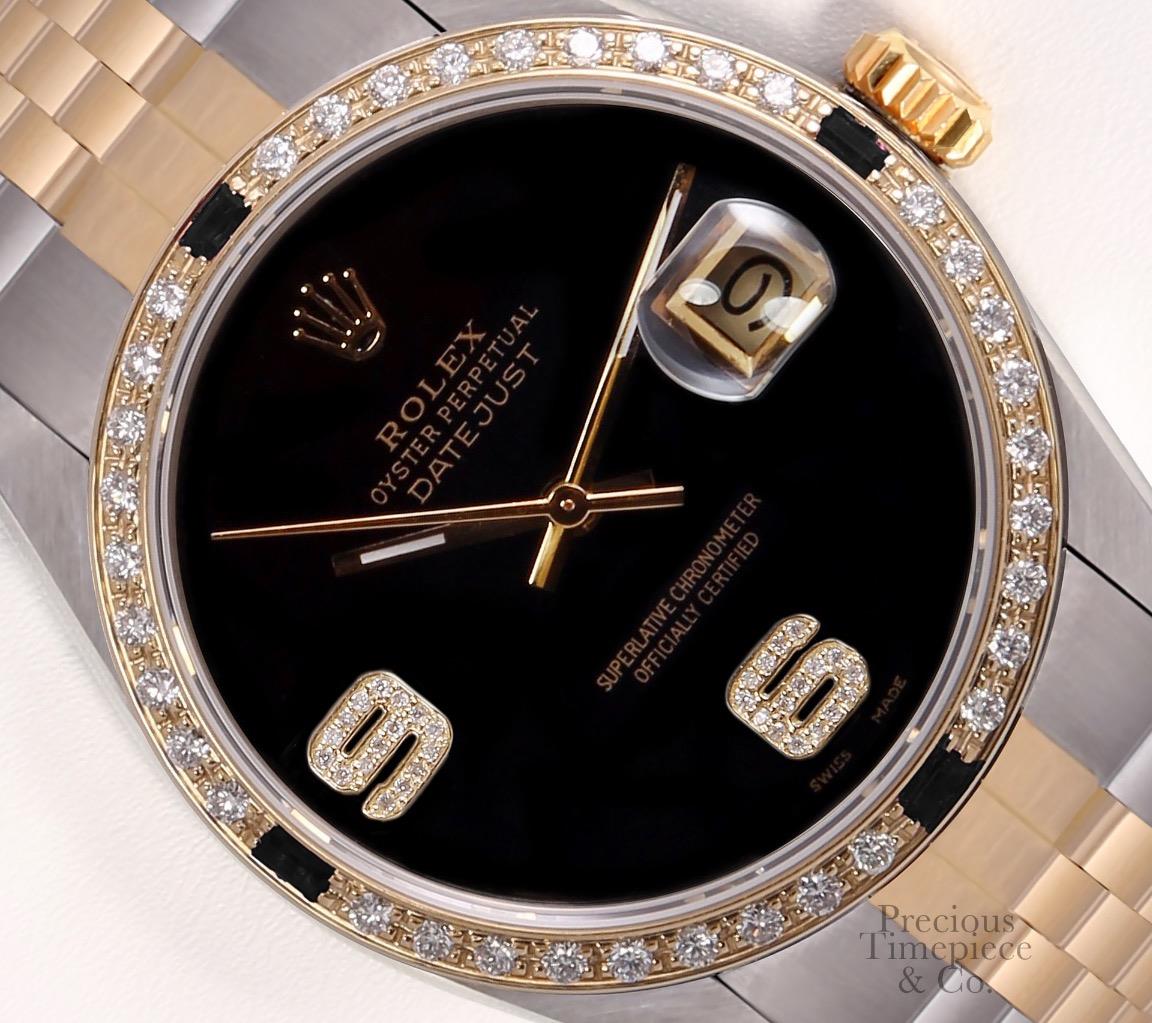 rolex datejust black onyx dial