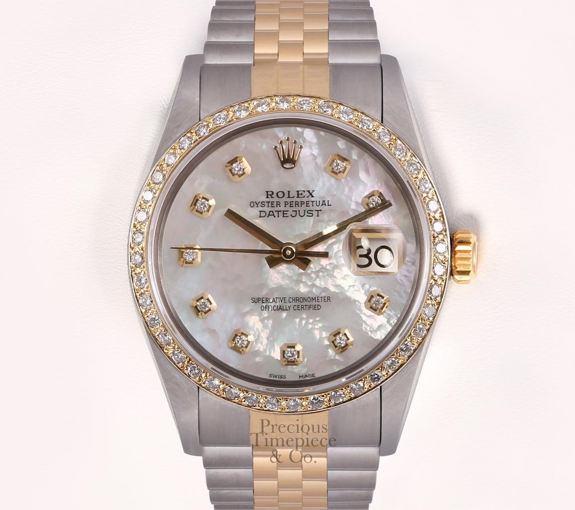 rolex datejust 36mm two tone