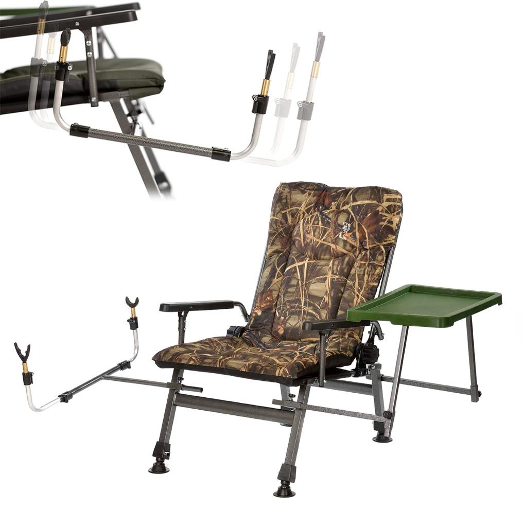 Adjustable Legs, Carp FISHING CHAIRS Solid Steel Armchair Folding SET ... - 1087436590 O