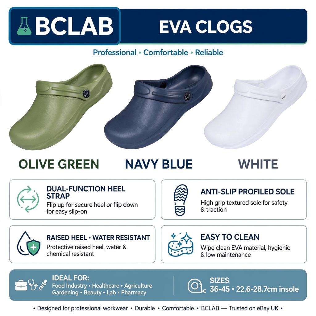 BCLAB EVA Clogs - Lifestyle Garden Wear Ultra Lightweight