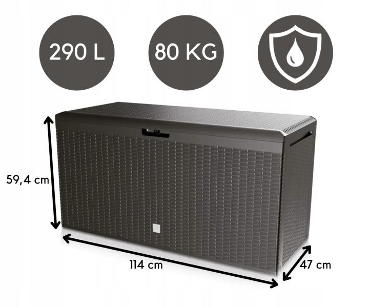 Prosperplast Boxe Rato Plus 290L Garden Storage Box
