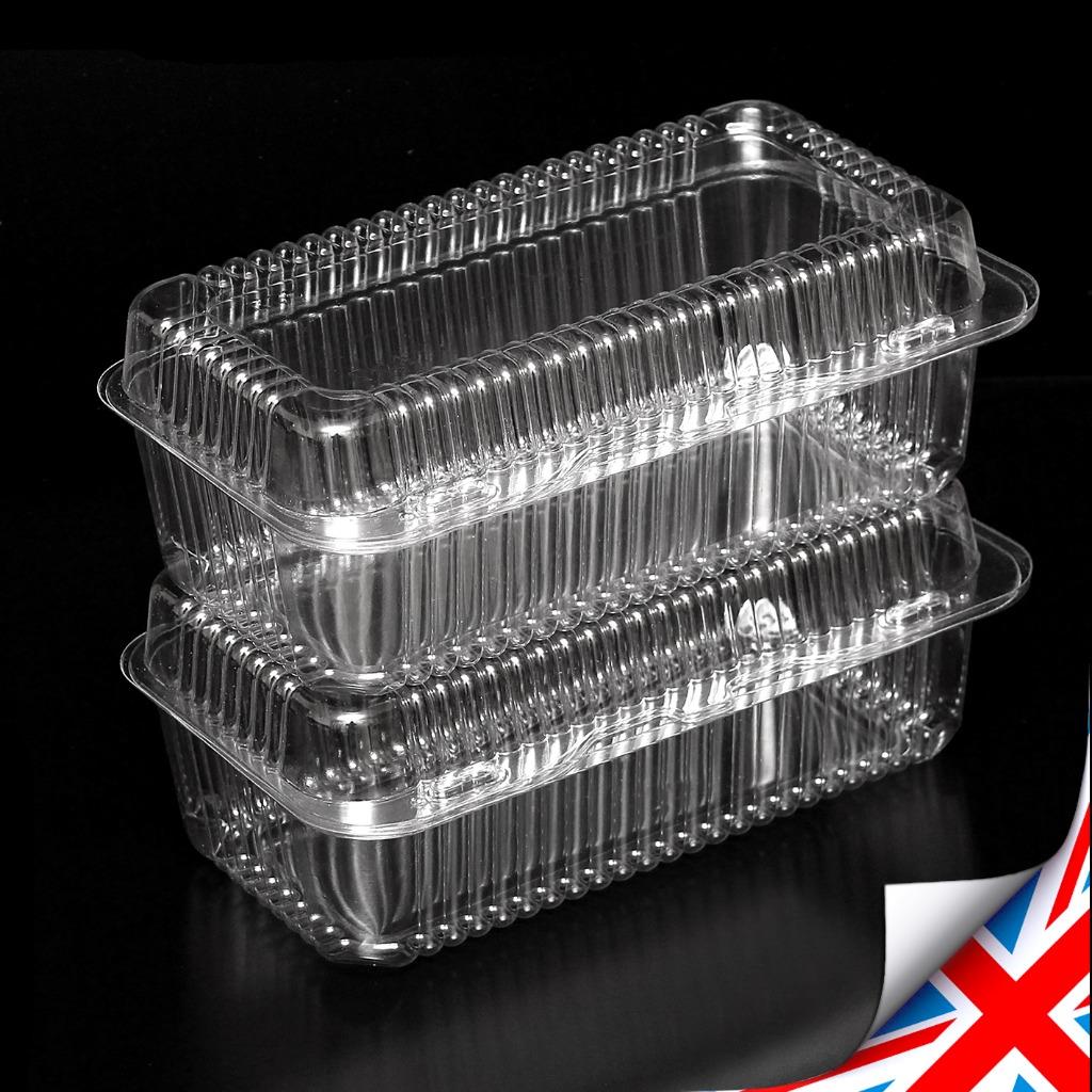 10300 Plastic Disposable Clear Boxes for Food CAKE SIZE 215 x 107 x