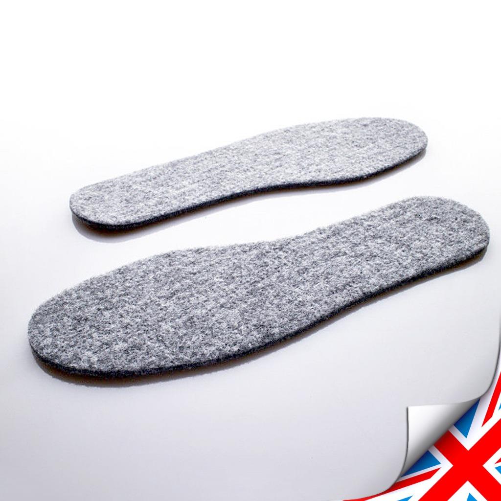 Real FELT Shoes INSOLES Inner for Boots Shoes Mens Ladys Unisex 7mm