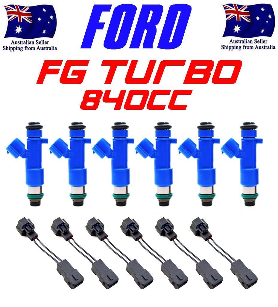 6 x 840cc DENSO E85 FG FPV F6 XR6 BARRA TURBO UPGRADE FUEL INJECTORS eBay