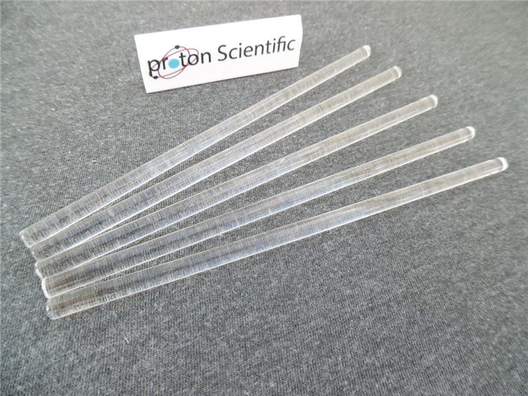 5 x 150mm Glass Stir Rods Stirring Rods Laboratory Glassware ( Pack Of