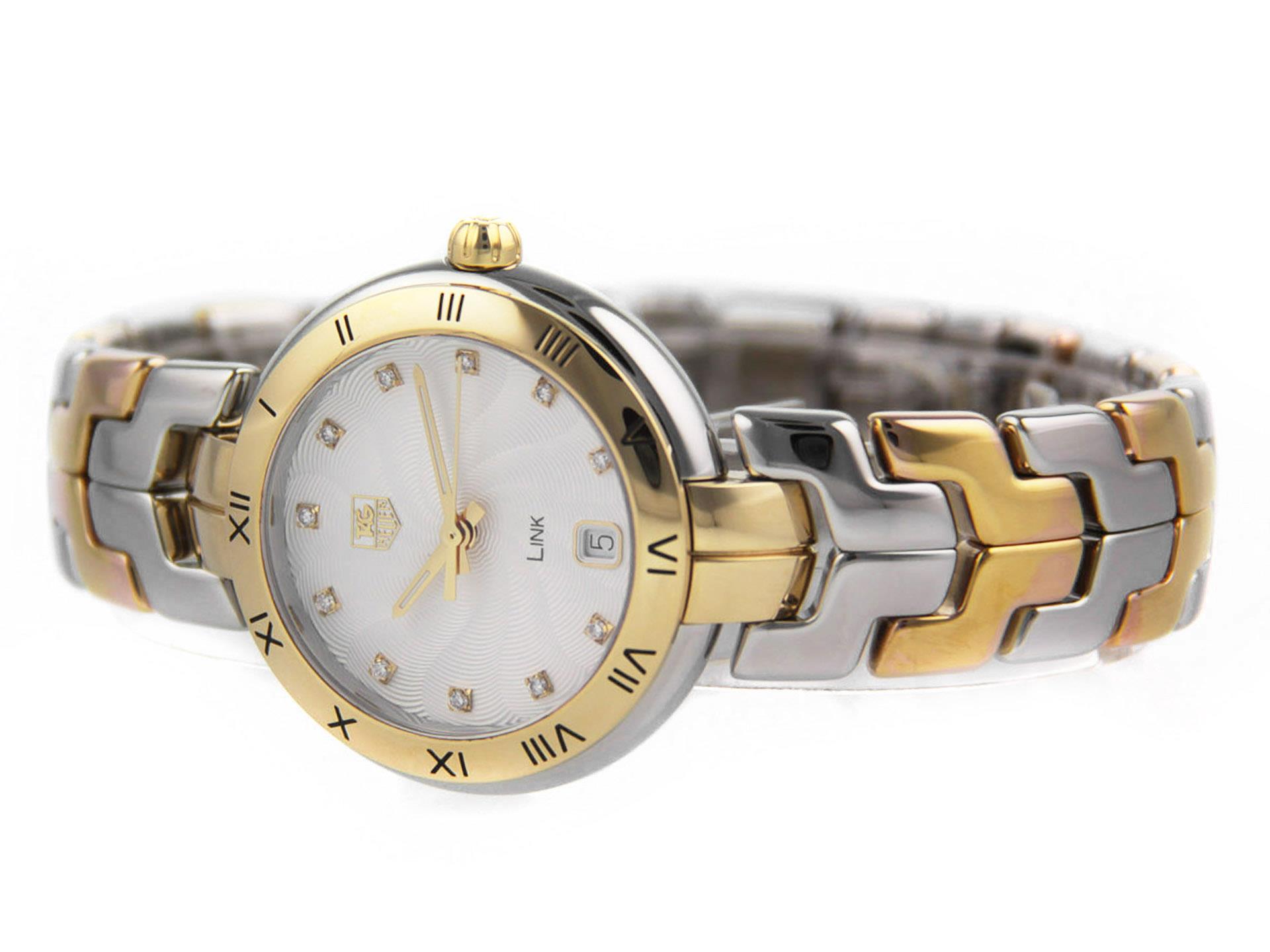 tag heuer link diamond bezel mens