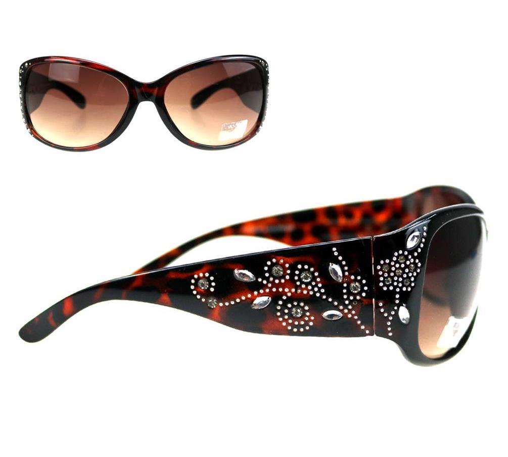 Montana West Western Bling UV400 Sunglasses Rhinestone Crystal Floral Design NEW