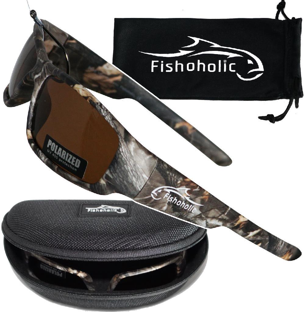 Fishoholic Polarized Fishing Sunglasses -5 Color Options- W Case
