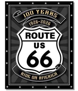 Route 66 100 Years Anniversary Ride On America 1926-2026 Metal