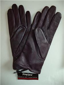 Fownes Princess Genuine Leather Gloves,L,Purple