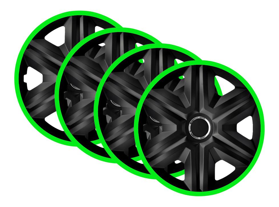 4x 15" Wheel Trims Hub Caps 15 Inch Wheel Cover Trim ABS Plastic Trim FAST Green eBay