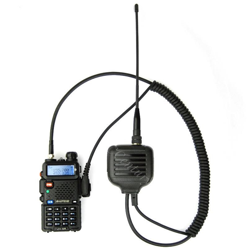 SMA-F UHF//VHF Antenna Speaker Mic for Baofeng UV5R UVB6 BF888S UV5RA Plus Radio