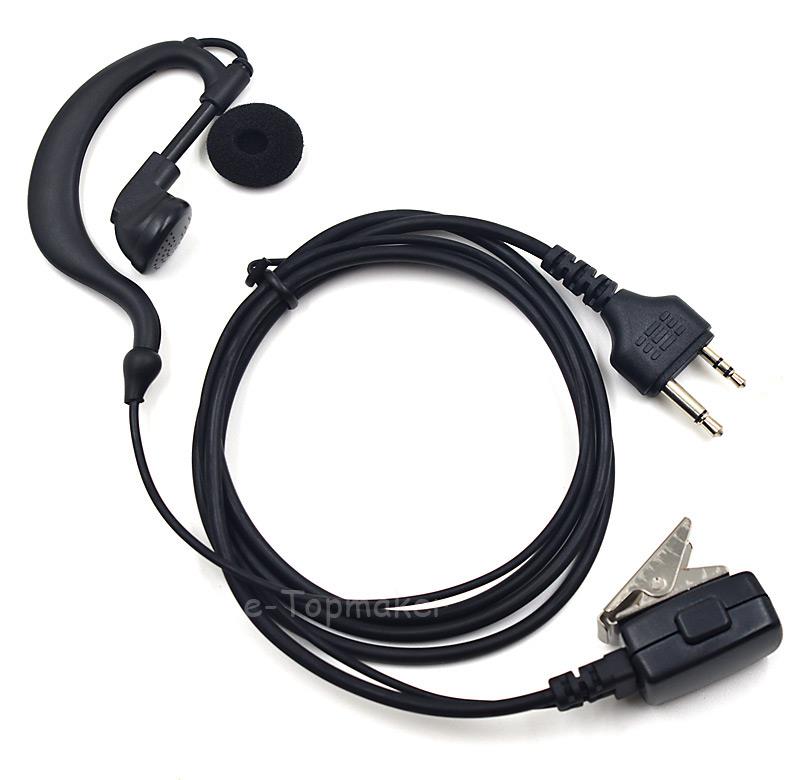 2 Pin Earpiece Headset PTT Mic for Midland Two Way Radio Walkie Talkie Security eBay
