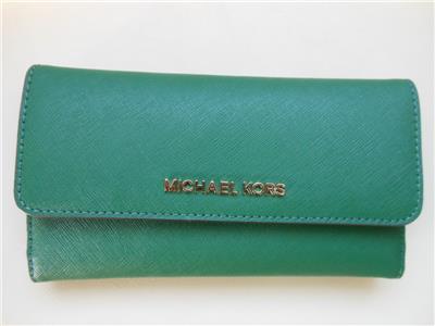 mk green wallet